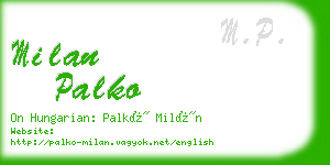 milan palko business card